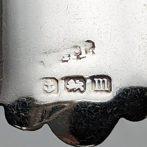 1911年 英国アンティーク 白蝶貝ハンドル 純銀製 ティーキャディースプーン William Henry Leather